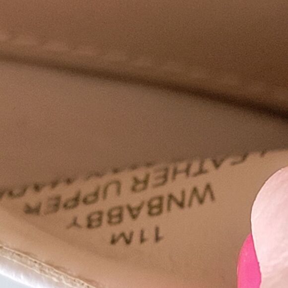 NEW Nine West 11 LEATHER NEUTRAL STRETCH SLIP ON POINTED TOE SLINGBACK FLATS - Picture 4 of 8